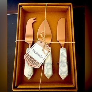 NWT Thirstystone 3-Рc. Marbleized-Handle Cheese Tool Set